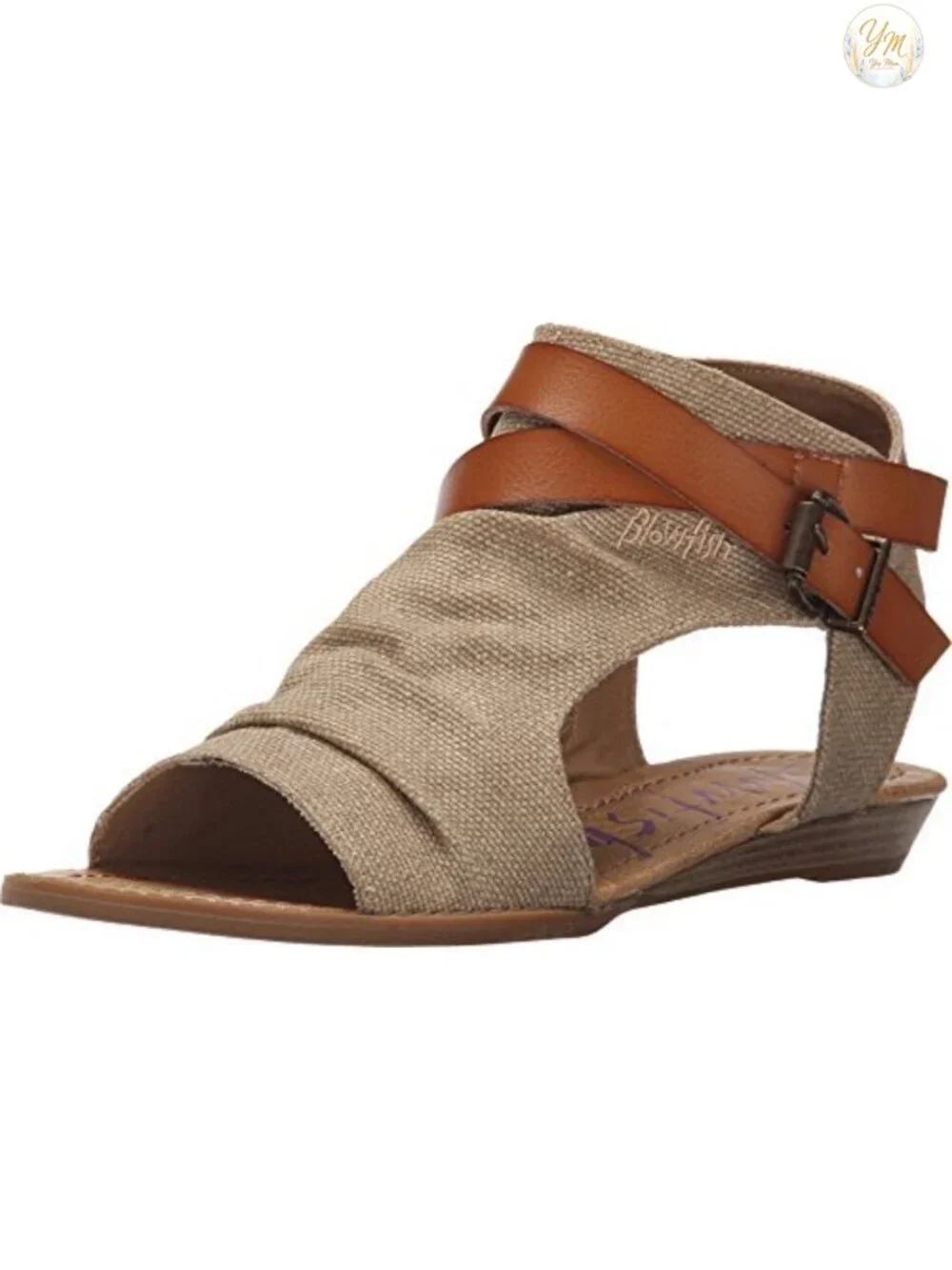 Canvas Cushioned Wedge Sandals Slip-on Comfort